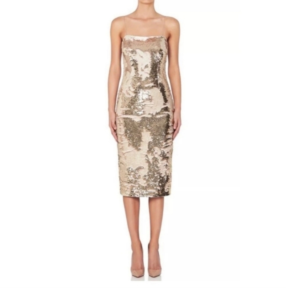 Misha Collection Aurelie Gold Sequin Dress